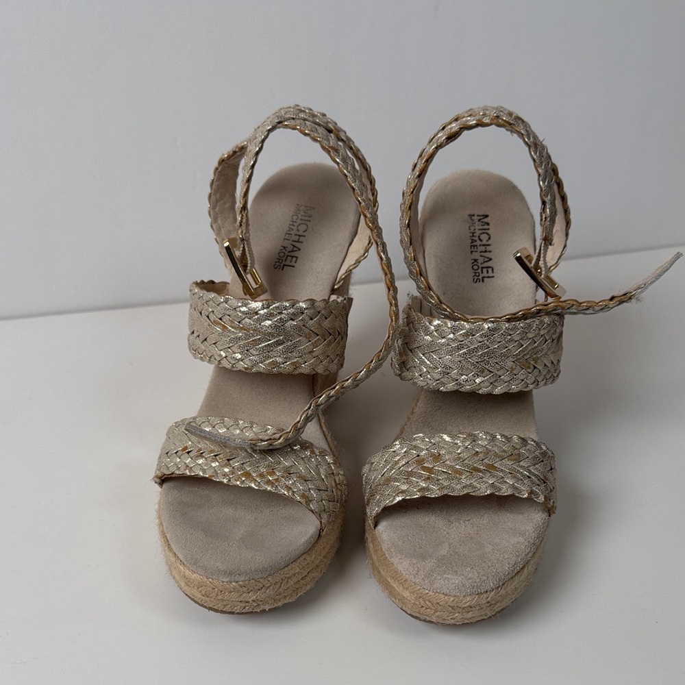 Michael Kors Gold Braided Espadrilles